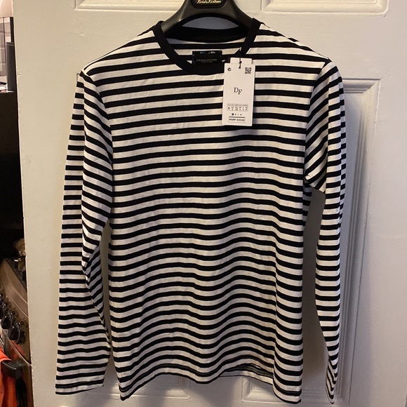 Denim & Flower Black & White stripe long sleeve jersey - Picture 12 of 12